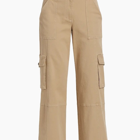 Stylish Wide Leg Tan Cargo Pants